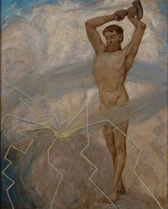 Juli (der Donnergott Thor) von Hans Thoma
