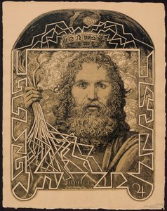 Jupiter als Jahresregent. Entwürfe für den Immerwährenden Bilderkalender von Hans Thoma