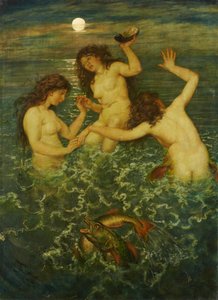 Drei Meerjungfrauen von Hans Thoma