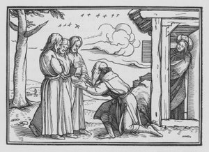 Abraham empfängt drei Engel, Genesis XVIII, 2