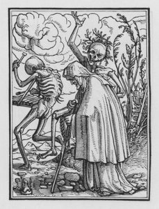 Holbeins Totentanz: Die alte Frau