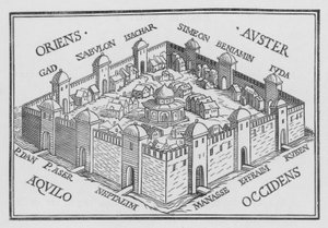 Die Vision der heiligen Wasser, Ezechiel XLVII, 1 von Hans after Holbein the Younger