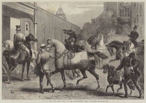Ankünfte zur Pferdeschau in der Agricultural Hall, Islington