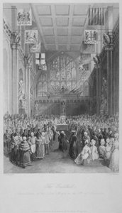 Installation des Lord Mayor of London in der Guildhall, City of London, 1838