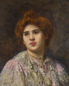 Porträt der Opernsängerin Fèlia Litvinne 1860-1936 von Harlamov