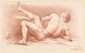 Sitzender männlicher Akt, von hinten gesehen (3. Preis 1789)