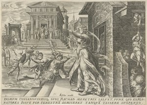 Rahab lässt die Spione durch das Fenster entkommen