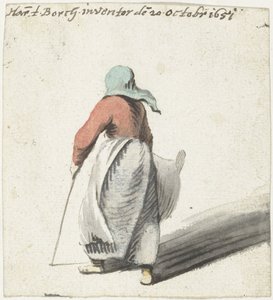 Gehende Frau, von hinten
