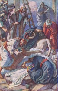 Am Kreuz, Illustration aus Harold Copping Bilder: Die Kronen-Serie, ca. 1920er