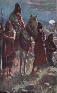 Nehemias Mitternachtsuntersuchung, Illustration aus Bilder, die lehren Die Kronenserie, 1920