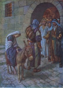 Kein Platz in der Herberge, Illustration aus Harold Copping Bilder: Die Kronen-Serie, ca. 1920er