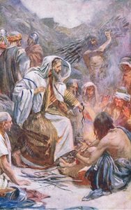St. Paulus auf Melita, Illustration aus Harold Copping Bilder: Die Kronen-Serie, ca. 1920er