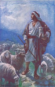 Der gute Hirte, Illustration aus Harold Copping Pictures: The Crown Series, ca. 1920er Jahre