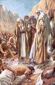 Das Schlagen des Felsens von Harold Copping