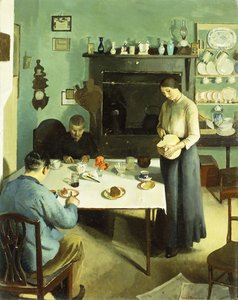 Eine Mahlzeit in der Küche