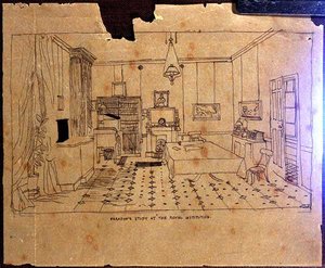 Michael Faradays (1973-1867) Arbeitszimmer an der Royal Institution