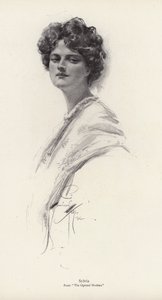 Sylvia aus dem Roman The Opened Shutters von Clara Louise Burnham von Harrison Fisher