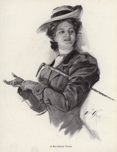 Preisträgerin mit blauem Band von Harrison Fisher