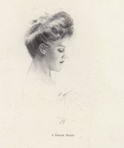 Porträt einer Frau im Profil von Harrison Fisher