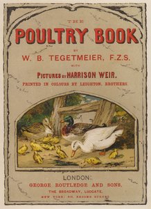 Titelblatt-Illustration für Das Geflügelbuch von W. B. Tegetmeier (Chromolithografie)