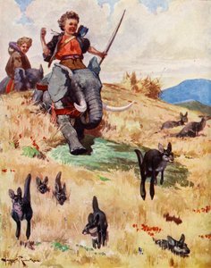 Känguru-Jagd von Harry (1878-1950) Rountree