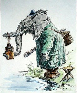 Der Elefant geht angeln von Harry Rountree