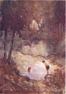 "Du kannst genauso gut jetzt springen," sagte das Eichhörnchen zu Gilbert (aus Der Waldfindling)