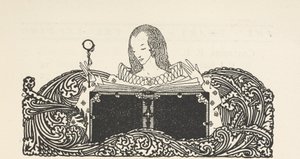 Illustration, die eine Frau zeigt, die ein Buch liest, oben auf der Inhaltsseite.