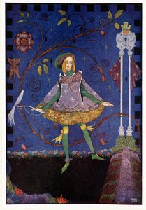 Auf dem Grab des Vaters der Prinzessin wuchs dann ein Rosenstrauch - Der Schweinehirt - in „Märchen“ von Hans Christian Andersen, ill. von Harry Clarke