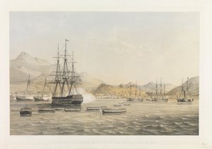 Die Eroberung der Insel Chusan durch die Briten am 5. Juli 1840