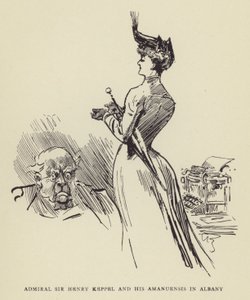 Admiral Sir Henry Keppel und sein Amanuensis in Albany von Harry Furniss