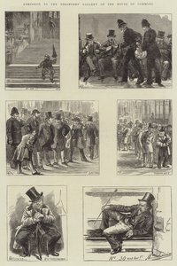 Eintritt in die Fremdengalerie des House of Commons