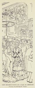 Lady Burdett-Coutts bei einem Verkauf bei Christie