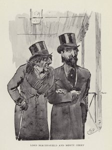 Lord Beaconsfield und Monty Corry von Harry Furniss