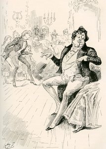 Die Turveydrops, Senior und Junior. Illustration von Harry Furniss für den Charles Dickens Roman Bleak House, aus der Testimonial Edition, veröffentlicht 1910. von Harry Furniss