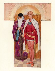 Merlin mit Galahad an seiner Seite