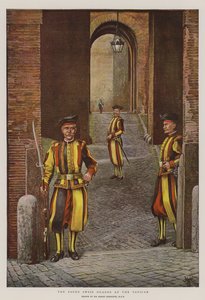 Die Schweizer Garde des Papstes im Vatikan von Harry Hamilton Johnston