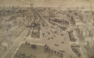 Brooklyn Plaza der Manhattan Bridge, ca. 1917 von Harry M. Pettit