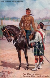 Die Gordon Highlanders, Feldoffizier in Kharki, Kompanieoffizier in Drillordnung