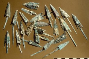 Pfeilspitzen, gefunden in der Zitadelle von Jerusalem