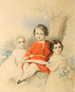 Kinder in einer Landschaft, 1840er Jahre