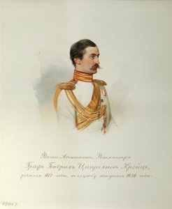 Porträt von Graf Heinrich Cyprianovich von Kreutz aus dem Album der Kaiserlichen Leibgarde von Hau