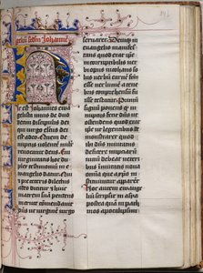 Evangelienbuch mit Evangelistenporträts: Verzierte Initiale, ca. 1480 von Hausbuch Master
