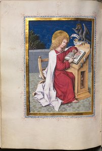 Evangelienbuch mit Evangelistenporträts: Heiliger Johannes, um 1480