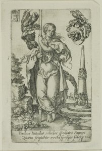 Nächstenliebe, aus den Tugenden von Heinrich Aldegrever