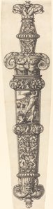 Entwurf für eine Dolchscheide mit Kain und Abel von Heinrich Aldegrever