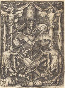 Ornament mit Waffentrophäe