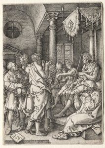 Die Geschichte von Susanna: Daniel verhört die Ältesten von Heinrich Aldegrever