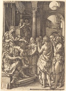Die zwei Ältesten vor dem Richter, 1555 von Heinrich Aldegrever