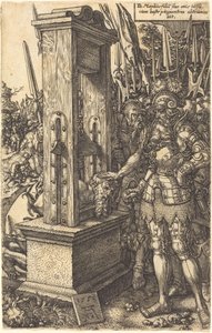 Titus Manlius enthauptet seinen Sohn von Heinrich Aldegrever